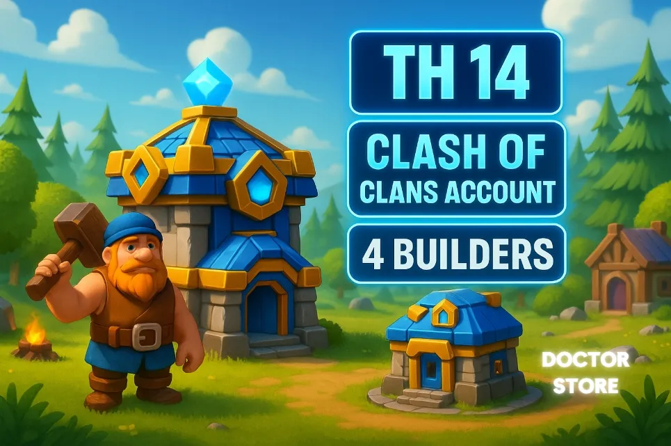 🏰 TH14 ✅ 4 Builder 🎥 Nickname Change ✅ Original Email